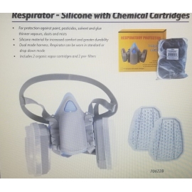 Respirator silicone with dual cartridges (70620B)