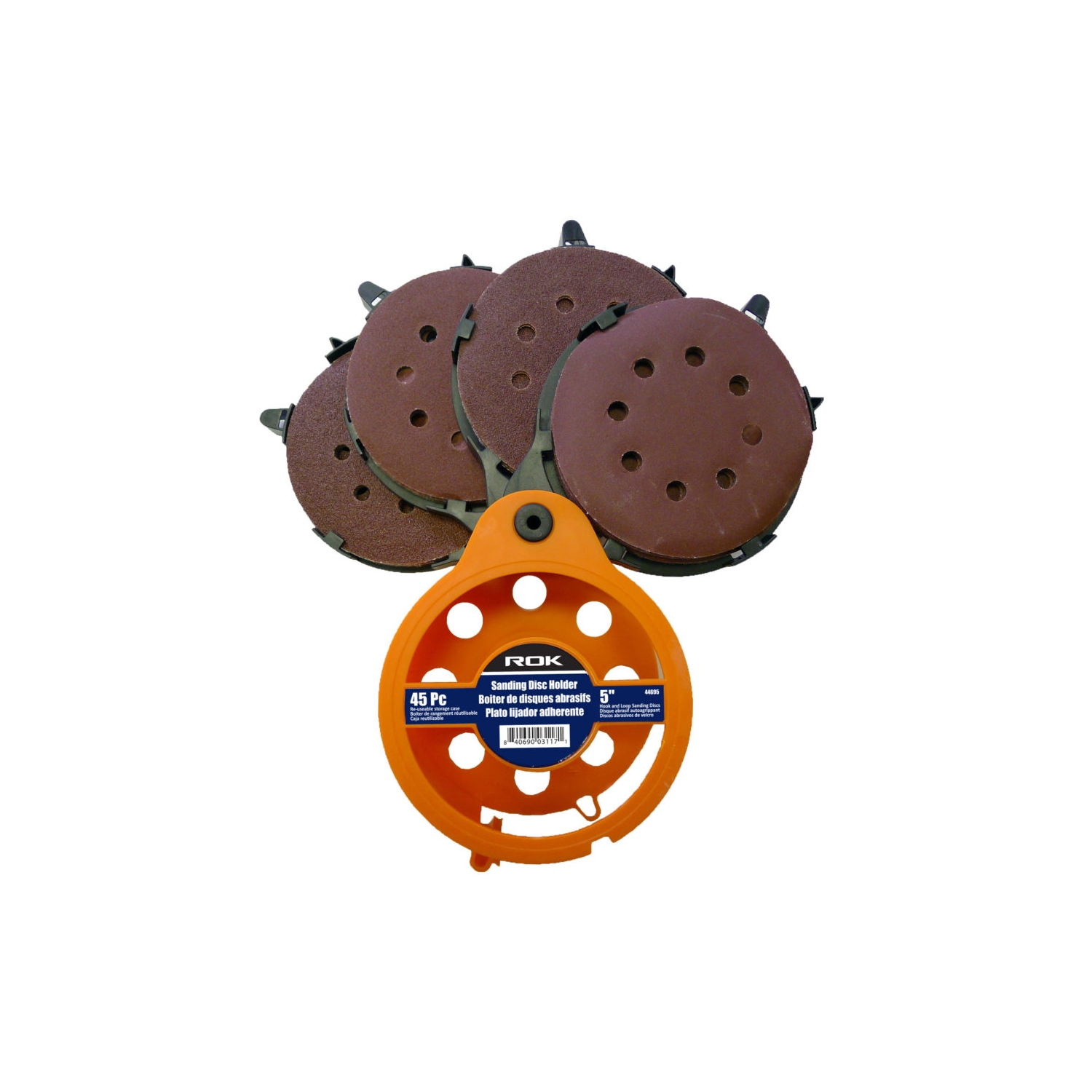 Sanding disc holder with 45 sanding discs (44695) CENTRE OUTILS PLUS