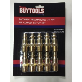 10 piece air couplers M type male (BT10011)