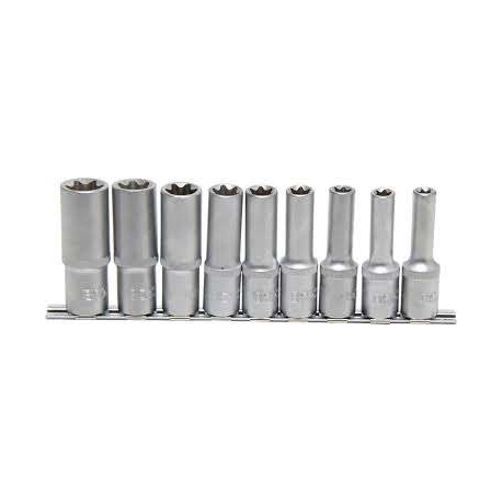 Deep E socket set 9 piece 1/2'' (205011)