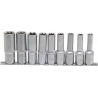 Deep E socket set 9 piece 1/2'' (205011)