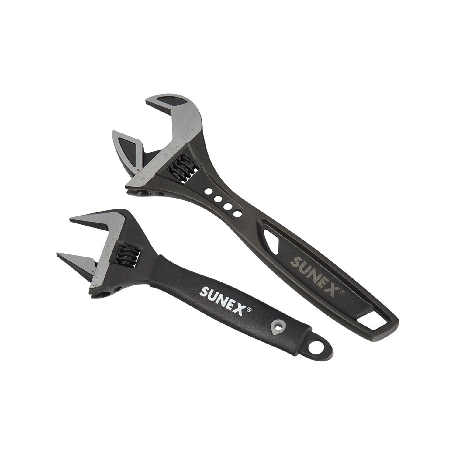 6", 8", 10", 12" Sunex 9618 4 Piece Adjustable Wrench Set 