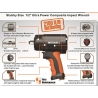 Stubby size 1/2'' air impact wrench (BT112F)