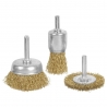 3 piece brass wire brush set (591001)