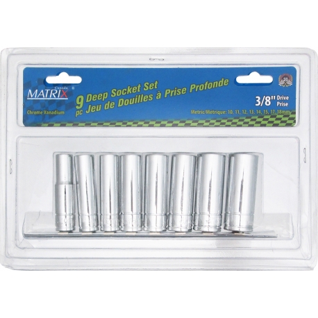 Deep socket set 3/8'' drive Metric (701459) Deep socket set 3/8'' drive Metric (701459)