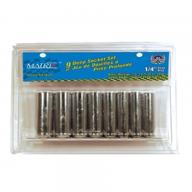 Deep socket set 1/4'' drive (701439)