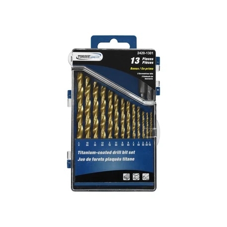 13 pc titanium coated drill bit set (2420-1301)