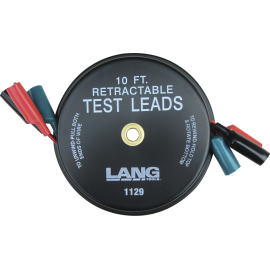 Lang Tools Retractable Test Lead, black, 3 Leads X 10' LAN-1129