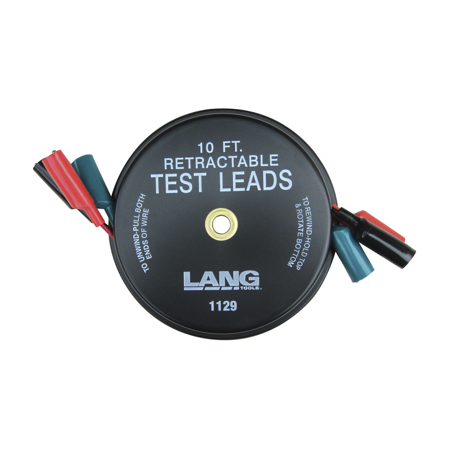 Lang Tools Retractable Test Lead, black, 3 Leads X 10' LAN1129