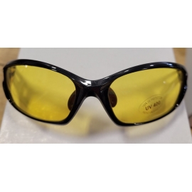 Amber work glasses with black frame (LUNAMB-1)