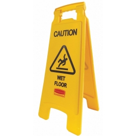 Caution wet floor sign bilingual (G611285YEL)