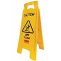 Caution wet floor sign bilingual (G611285YEL)