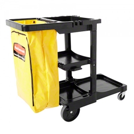 Rubbermaid® Cleaning Cart w/Zipper Yellow Vinyl Bag G617388BLA