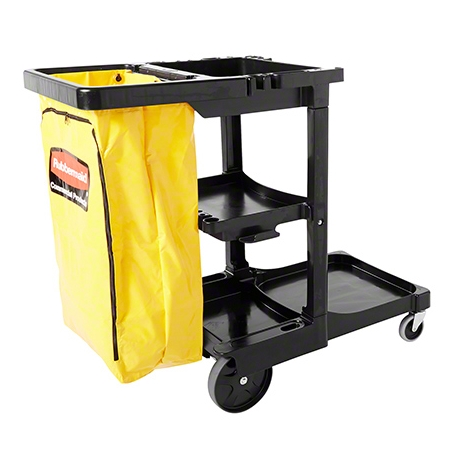 Rubbermaid® Cleaning Cart w/Zipper Yellow Vinyl Bag G617388BLA