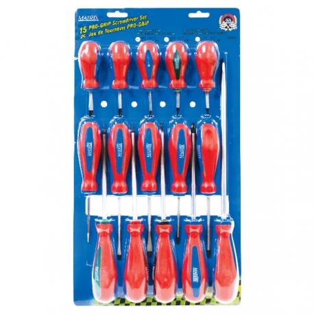 15 piece Pro Grip screwdriver set (710503)