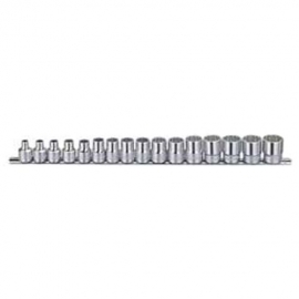 Chrome socket set metric GENIUS 3/8'' drive (TW316M)