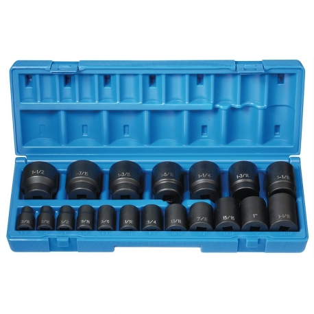 19 piece impact socket set 1/2'' drive SAE (BT19B-6)