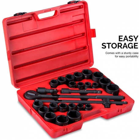 27PC SOCKET SET 3/4 INCH X SAE AND MM (02499A)