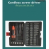 Cordless screwdriver with accessories PTES-02