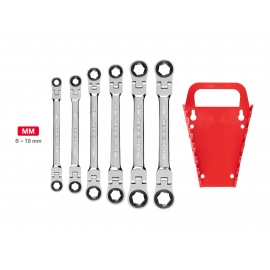 TEKTON 6 piece flex ratcheting Box end wrench set (WRN76164)