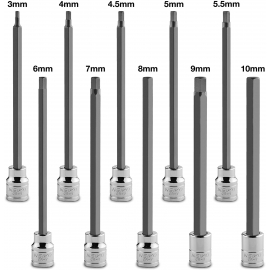 Extra long hex sockets metric (10077A)