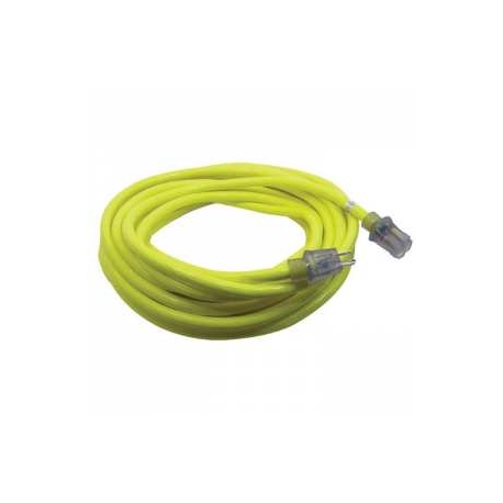 ProStar 12 Gauge SJTW 3 Conductor 50 Foot Extension Cord with Lighted Ends  - Green