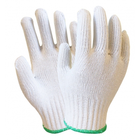 Knitted Cotton Gloves White XL (GXL-600)