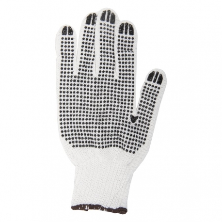 Knitted Cotton Gloves with PVC dots XL (GXL-600B)