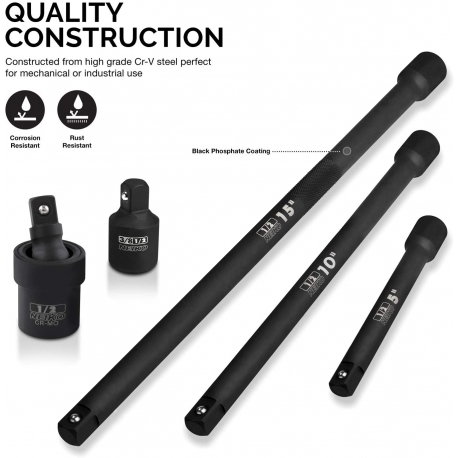Impact extensions and adapter set Neiko (00256A) Impact extensions and adapter set Neiko (00256A)
