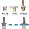 Hand Rivet Stud Setter Kit, SAE AND MM (1455)
