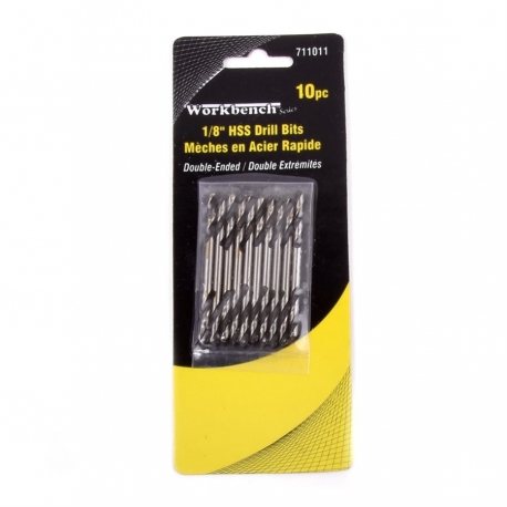 Double End drill bits 1/8''  10 piece (10219B)