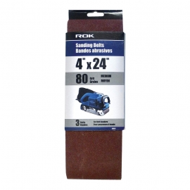 Sanding belt 4'' x 24'' 80G 3 piece (44881)