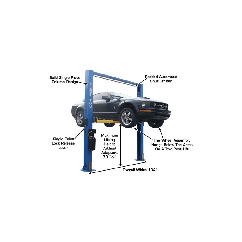 Atlas 9ohsc Ss Auto Lift 9 000 Lbs Capacity 2 Post Lift